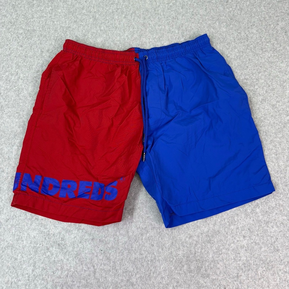 The Hundreds Swim Trunks Men's Size Large Red Blue Bathing Suit